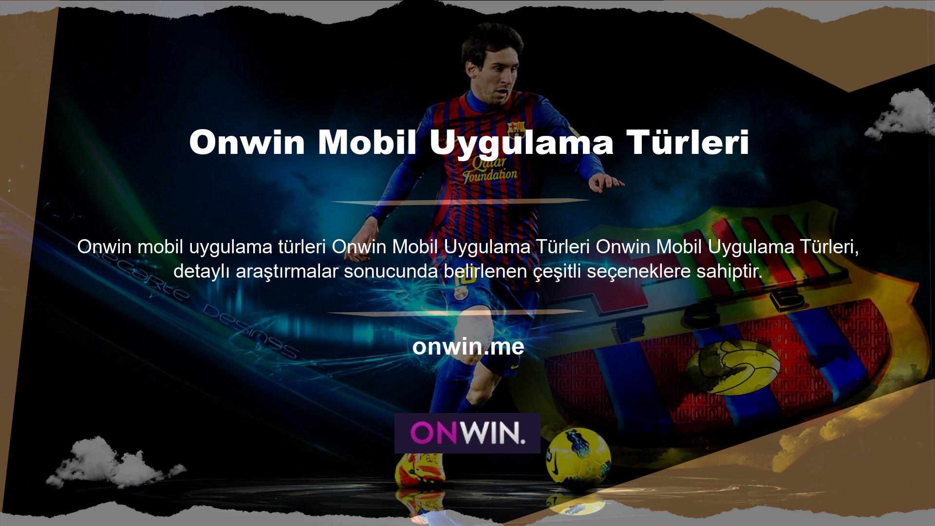 Onwin iPhone uygulaması, IOS işletim sistemli cep telefonuna ihtiyaç duyan kullanıcılar için tasarlanmıştır