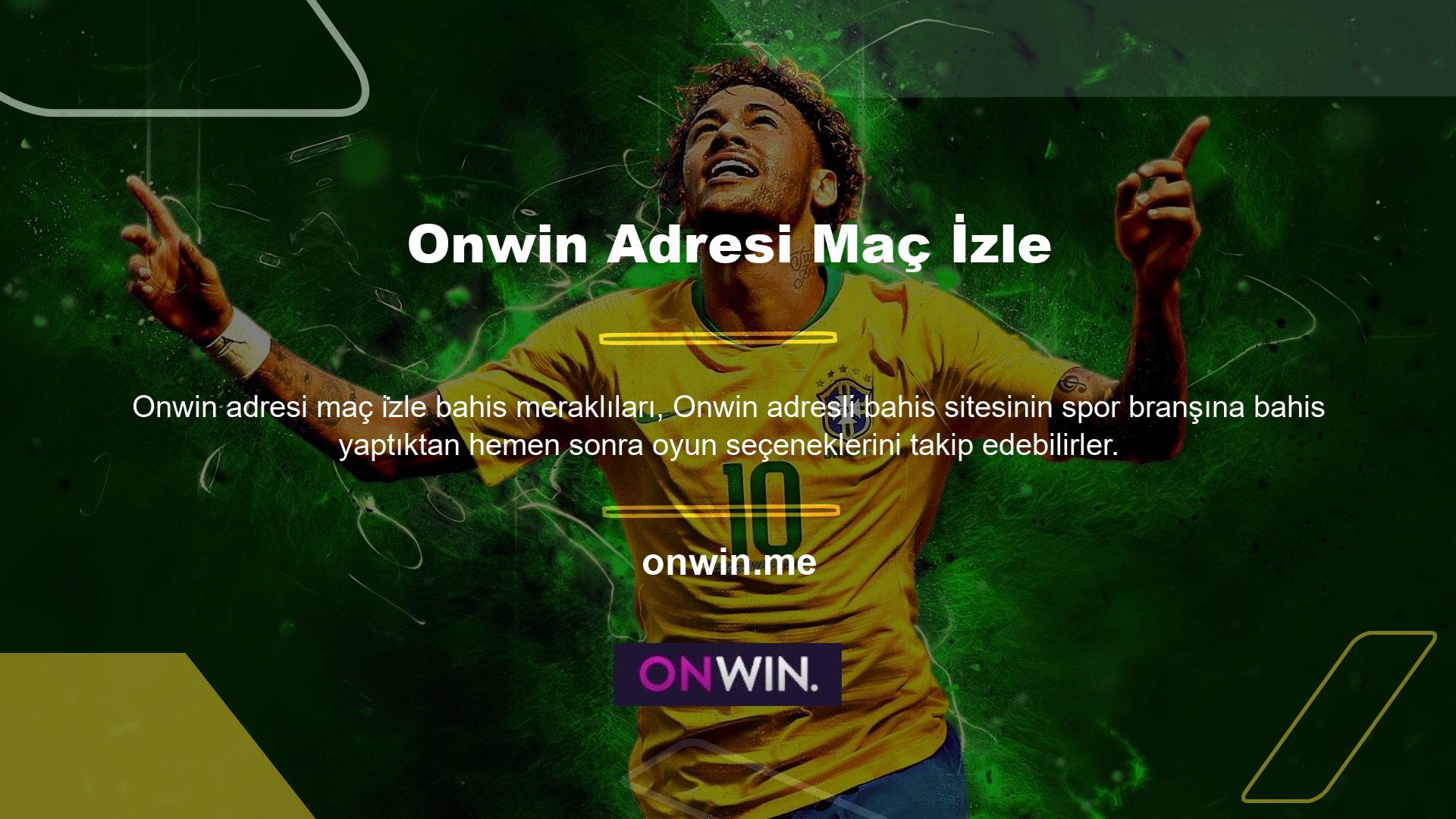 Onwin adresindeki Maç İzle sekmesi üzerinden bahis tutkunlarına simüle edilmiş bir formatta oyun seçenekleri sunulmaktadır