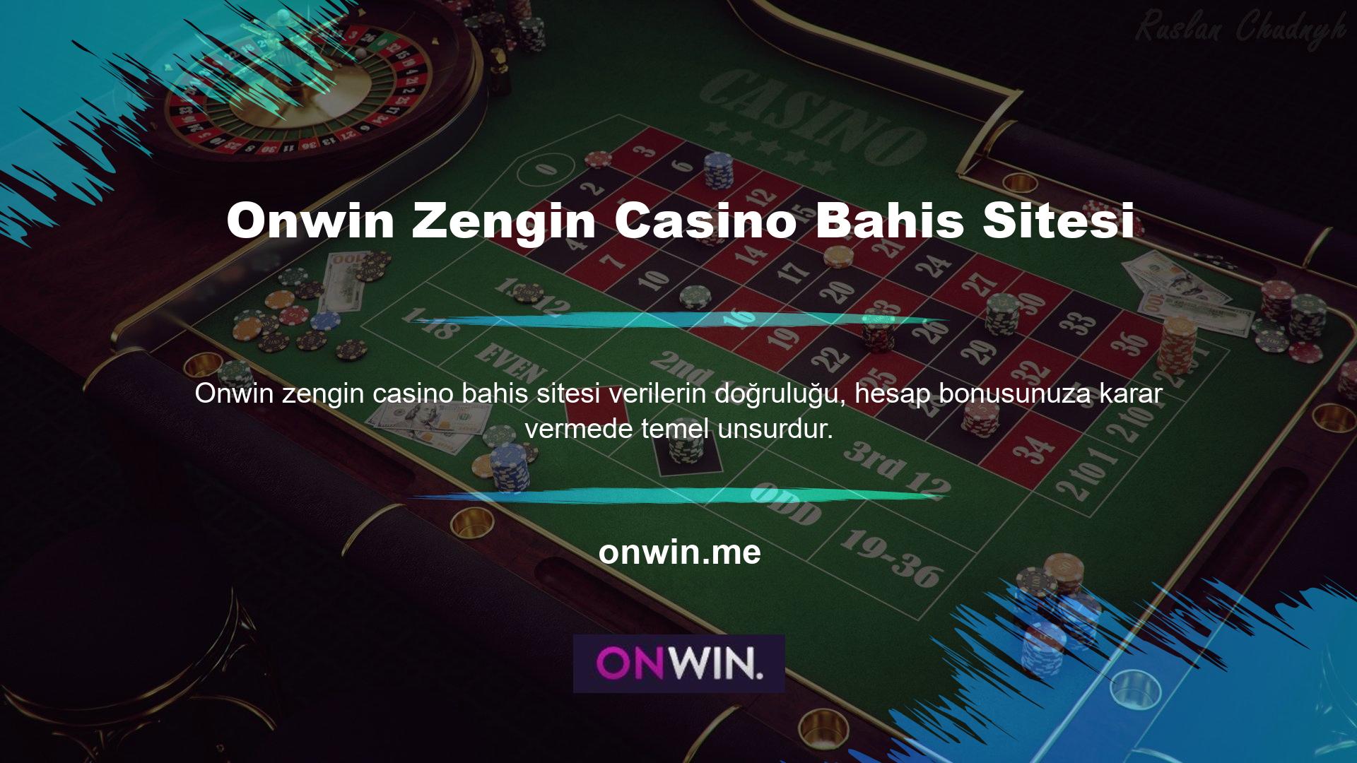 Onwin, bonus alan ilk üye olup olmadığınızı belirlemek için verileri değerlendirir